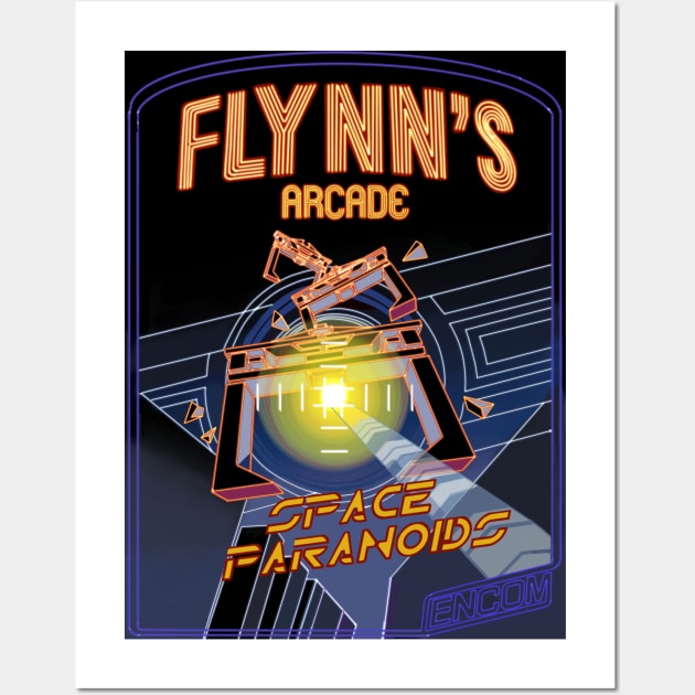 Flynn's Arcade - Home of Space Paranoids Wall Art by DistractedGeek